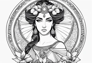 Greek goddess iris tattoo idea