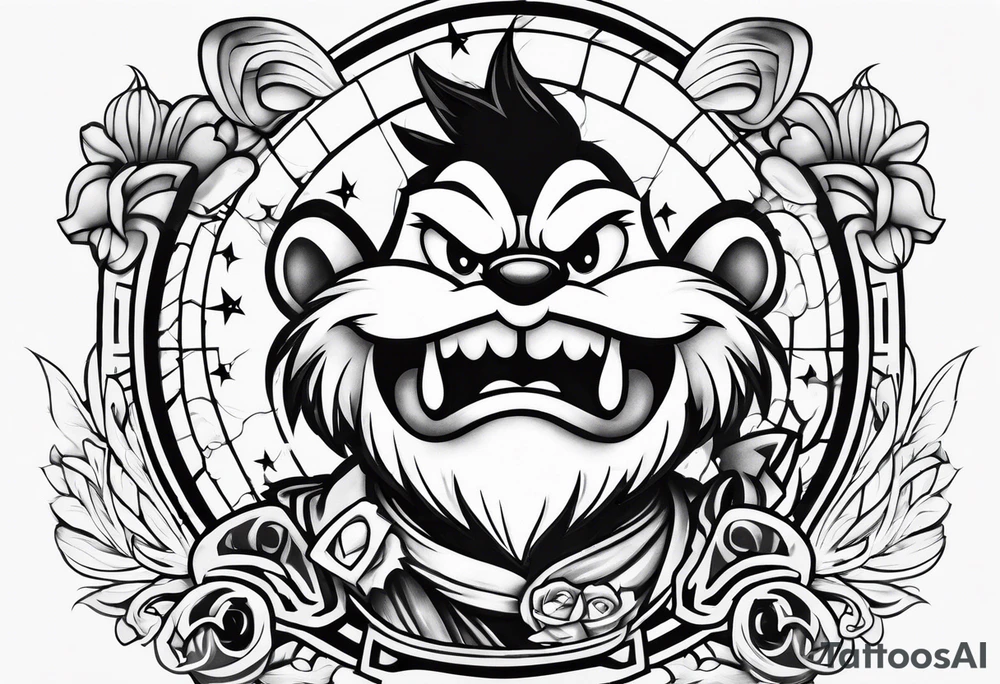 The looney tunes character taz tattoo idea