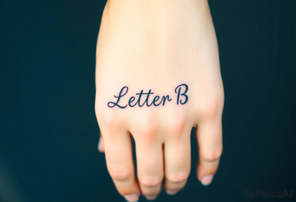 Letter B tattoo idea