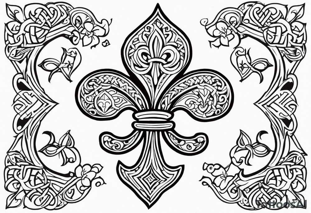 Fleur de lys celtique tattoo idea