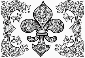Fleur de lys celtique tattoo idea