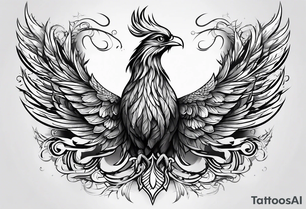 phoenix rising tattoo idea