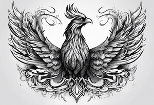 phoenix rising tattoo idea