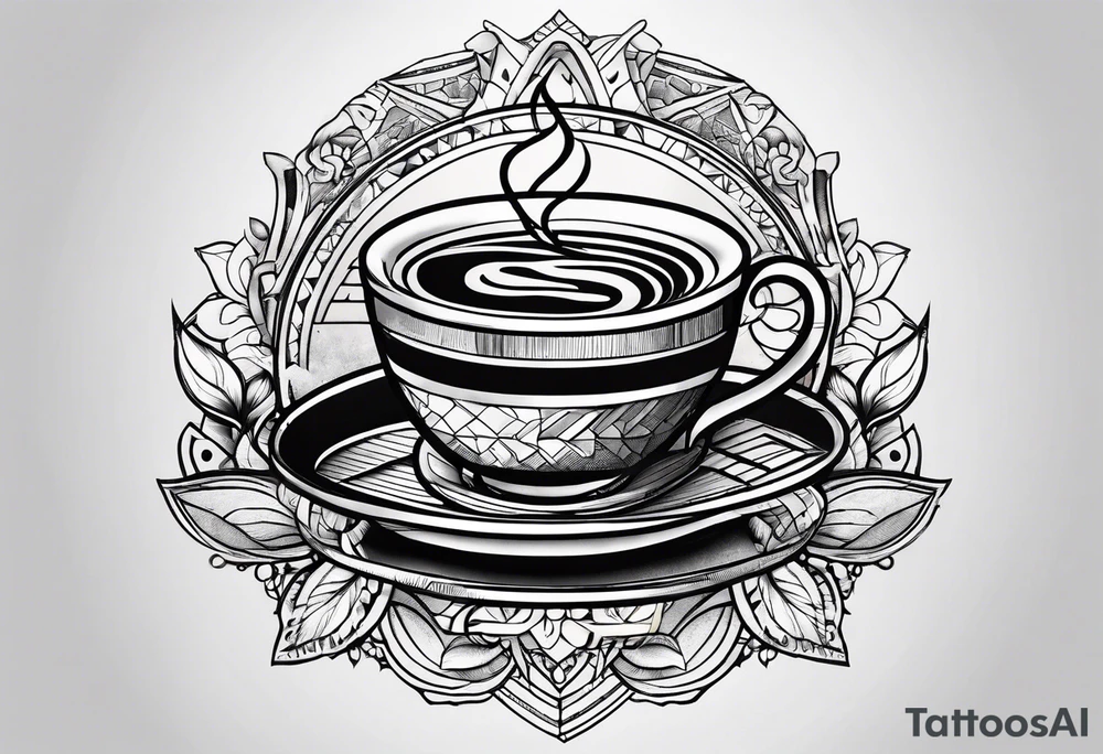 books and coffee tattoo idea
