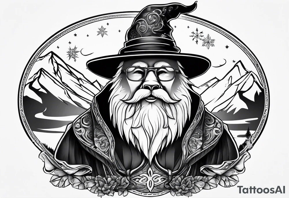 Snow Bear Wizard tattoo idea