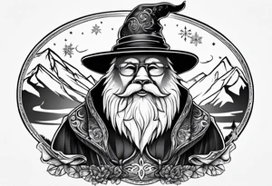 Snow Bear Wizard tattoo idea