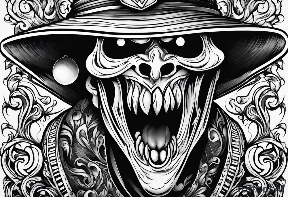 ghost
face killer from scream tattoo idea