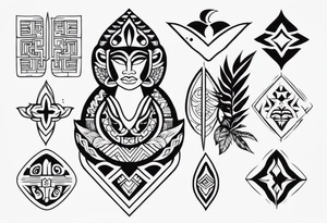 Polynesian minimal neck  tattoo tattoo idea