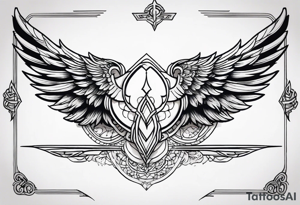 valkyrie wings symbol tattoo idea