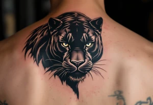 black panther with the number 62 tattoo idea