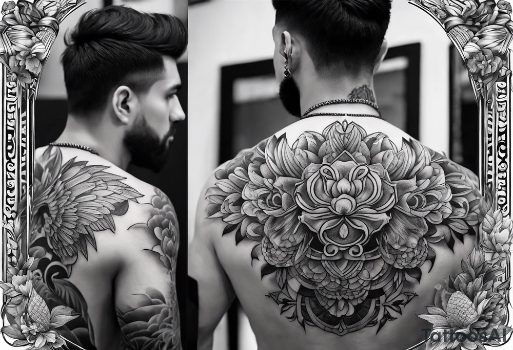 greek back tattoo tattoo idea
