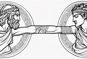 Greek Gods Arm sleeve tattoo idea