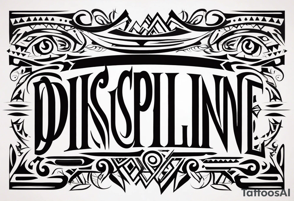discipline consistency tribal tattoo idea