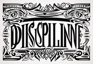 discipline consistency tribal tattoo idea