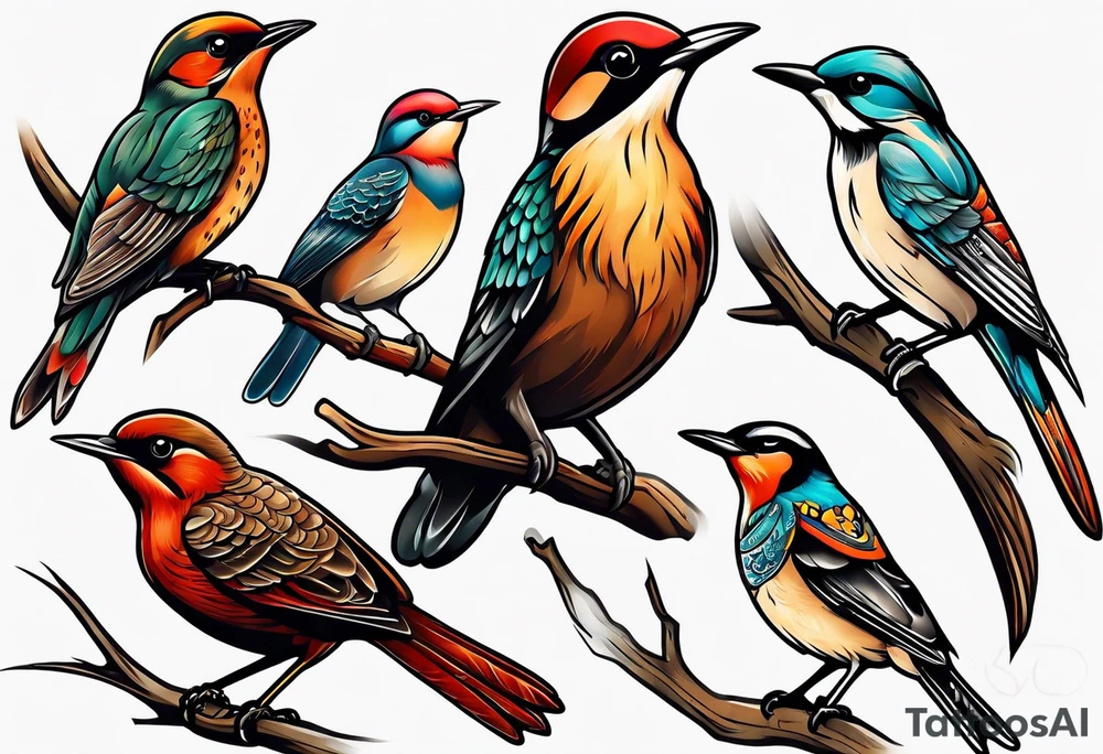 flicker bird tattoo idea