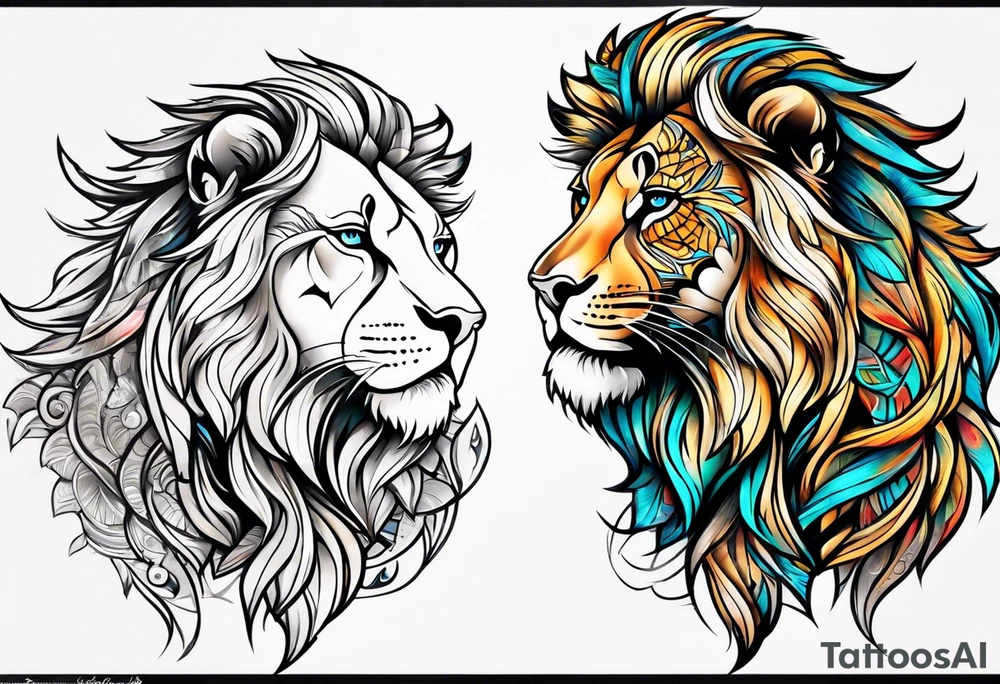 His and hers leo tattoo idea
