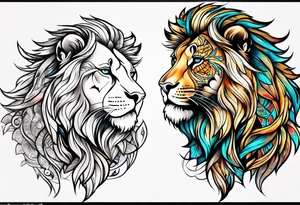 His and hers leo tattoo idea