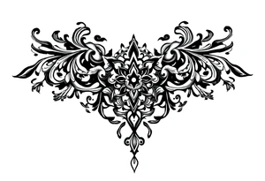 mytical shaman style ornametn with ancient rhyme tattoo idea