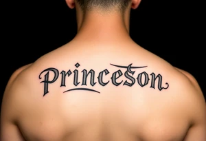 name tattoo princeton vertical tattoo idea