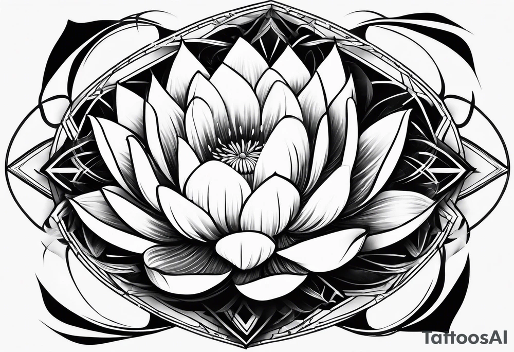 Lotus agave tattoo idea