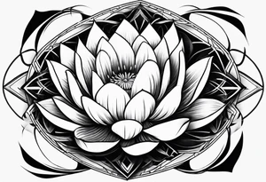 Lotus agave tattoo idea