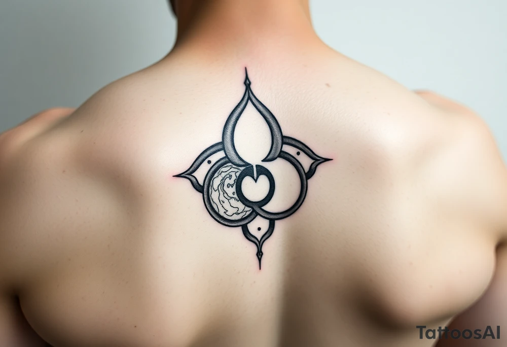 Triskelion Yin and yang arm tattoo idea