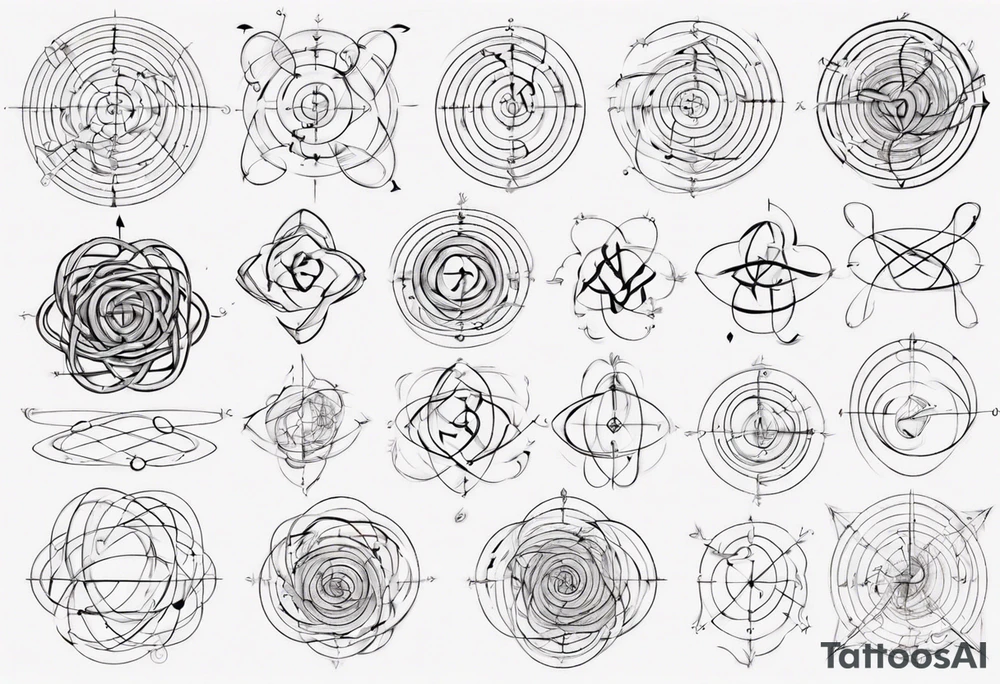 The mathematical 6,1 prime knot  that is cute, shape it like a friendship graph tattoo idea