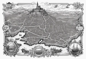 map of uk tattoo idea