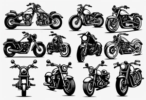Motorcycle front view tattoo idea