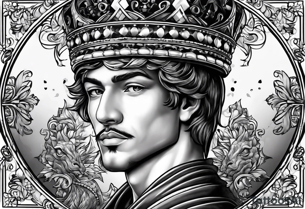a pawn looking into the mirror and sees himself as king tattoo idea