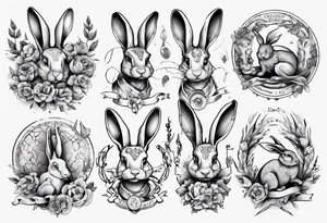 Schlange und Hase tattoo idea