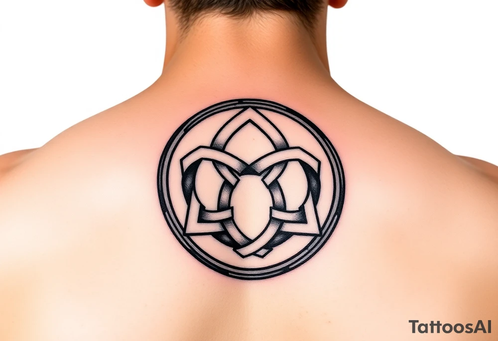 classic Celtic trinity knot with the circle. for placement on the inner arm tattoo idea