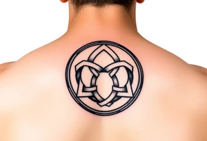 classic Celtic trinity knot with the circle. for placement on the inner arm tattoo idea