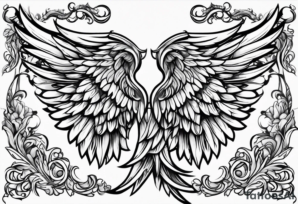 Angel wings tattoo idea