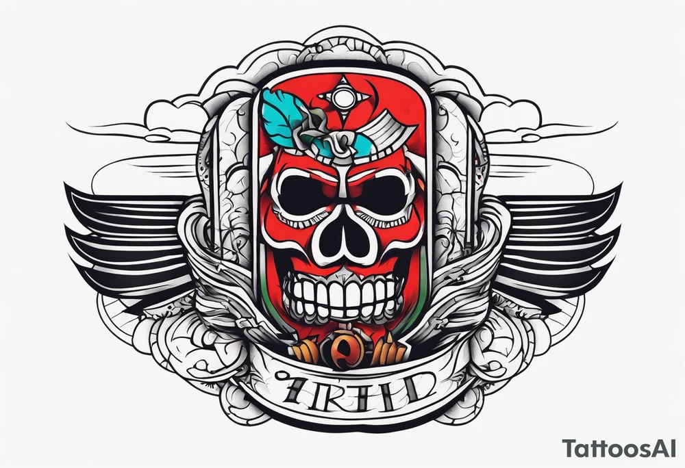 Rock a billy arm sleeve
Verschiedene Motive tattoo idea