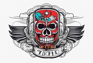 Rock a billy arm sleeve
Verschiedene Motive tattoo idea