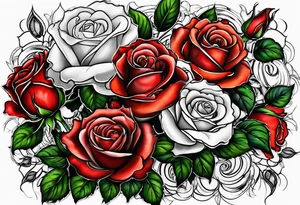 detroit city  , roses , ♍️ tattoo idea