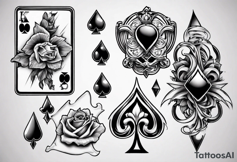 royal flush tattoo idea