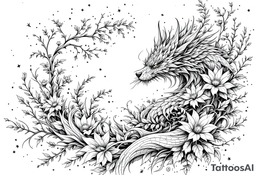 Magical,nature, tattoo idea