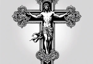 Cross of jesus tattoo idea