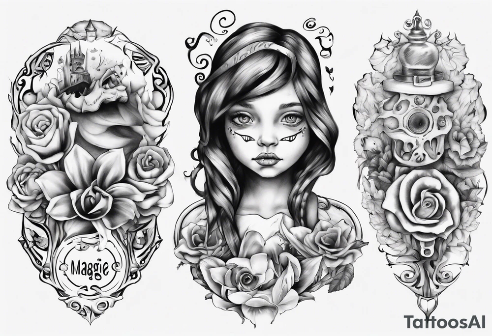 My children's names Maggie and Lucas tattoo idea