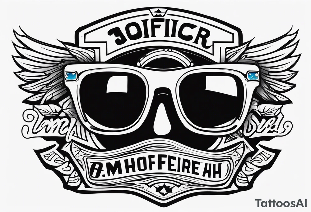 Officer Sunglasses tattoo idea