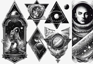 Universum space man tattoo idea