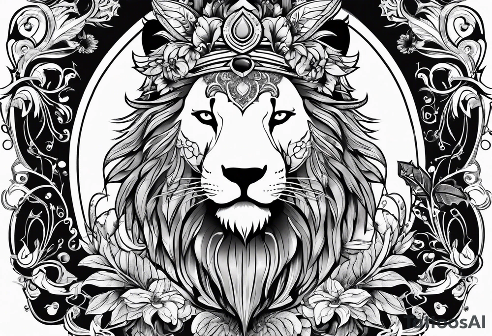Злой лев tattoo idea