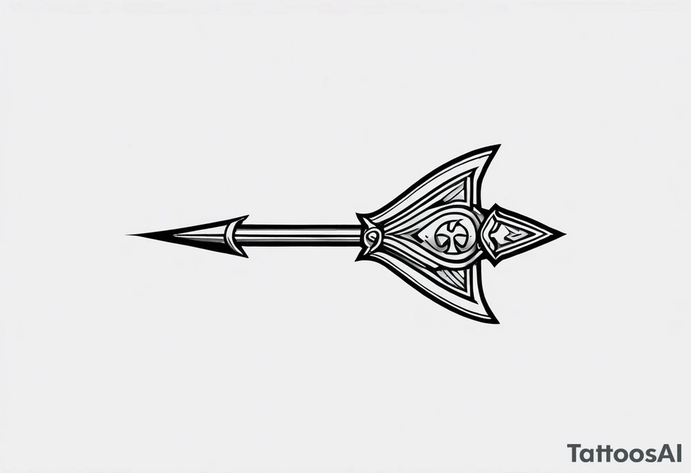 Ancient spartan spear symbol tattoo tattoo idea