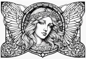 stained glass angel tattoo idea