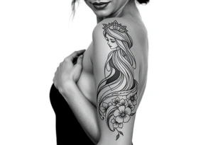 Sexy unique Aquarius goddess sleeve tattoo tattoo idea