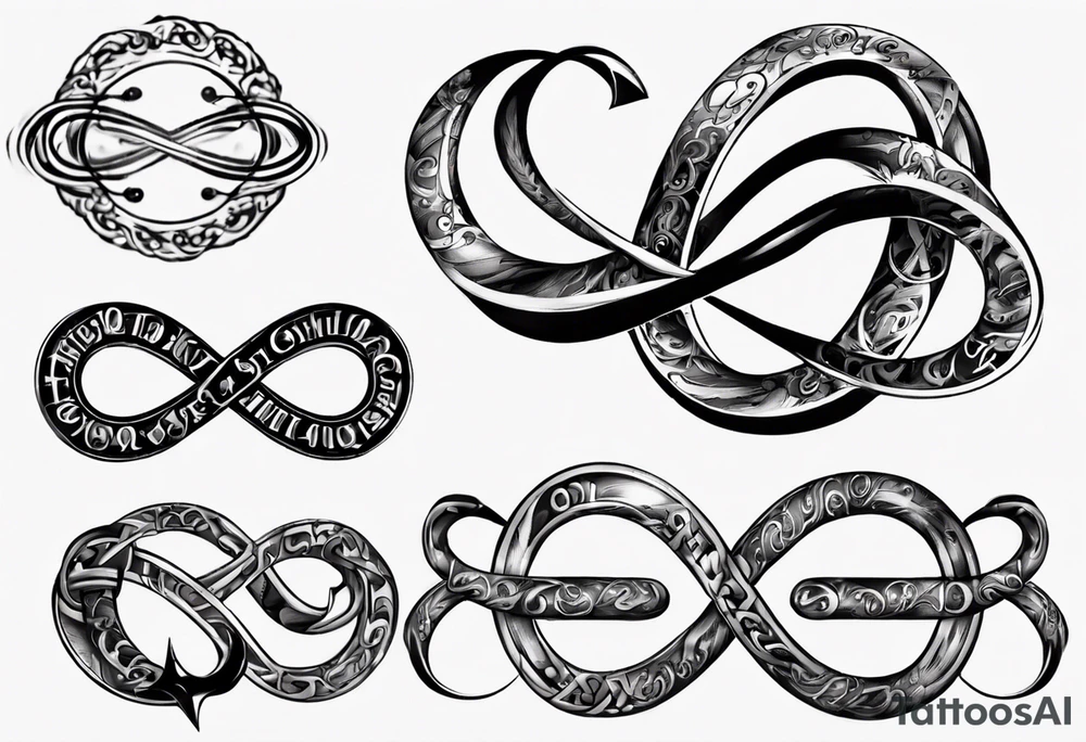 classic infinity symbol with one of the loops made of the numbers 111923 tattoo idea