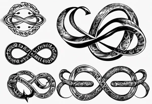 classic infinity symbol with one of the loops made of the numbers 111923 tattoo idea