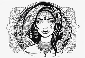 a long face tattoo idea